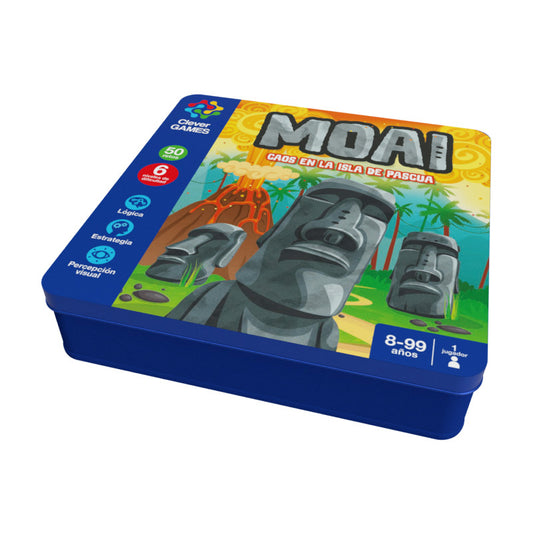 JUEGOS INTELIGENTES MOAI CAJA METÁLICA